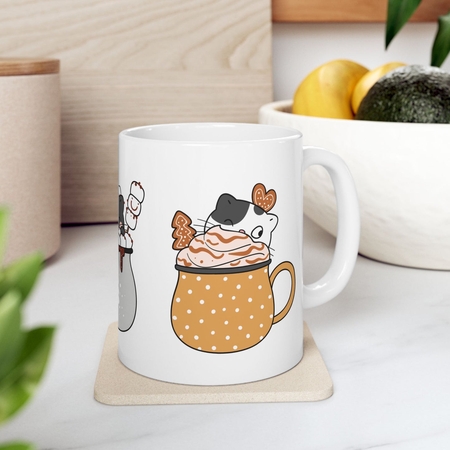 Cute Cat Hot Cocoa Mug (11oz & 15oz)