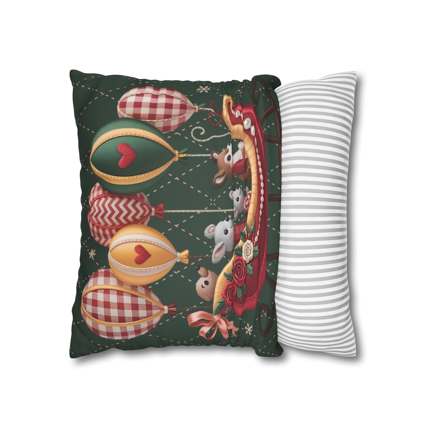 Festive Snowman Faux Suede Pillowcase