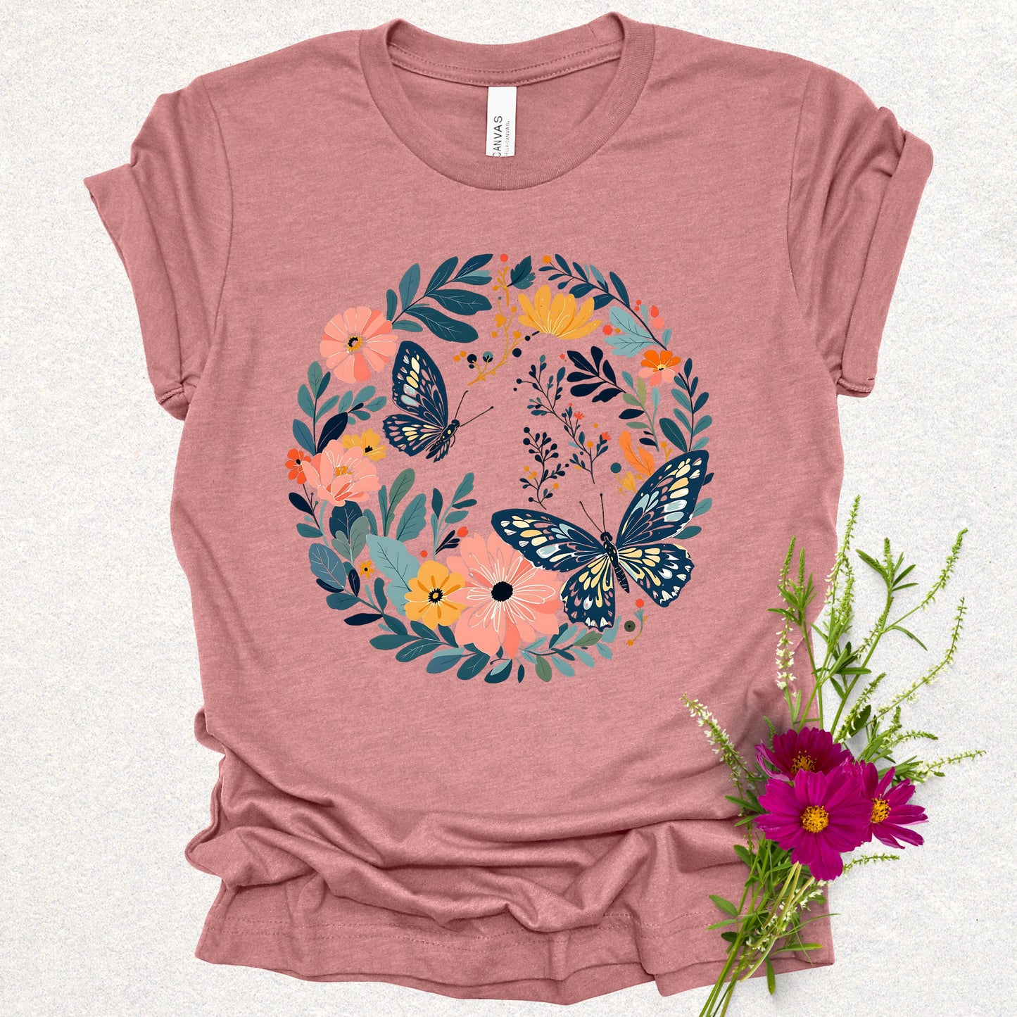 Folk Art Butterfly Bloom Tee