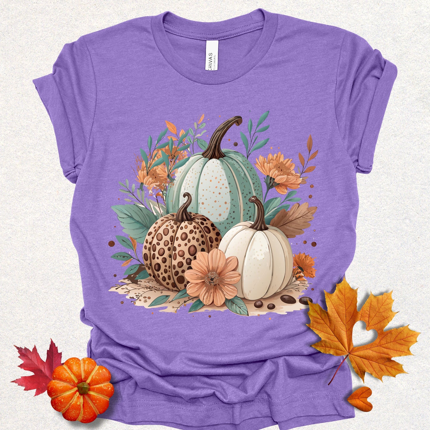 Fall Pumpkin Floral Tee