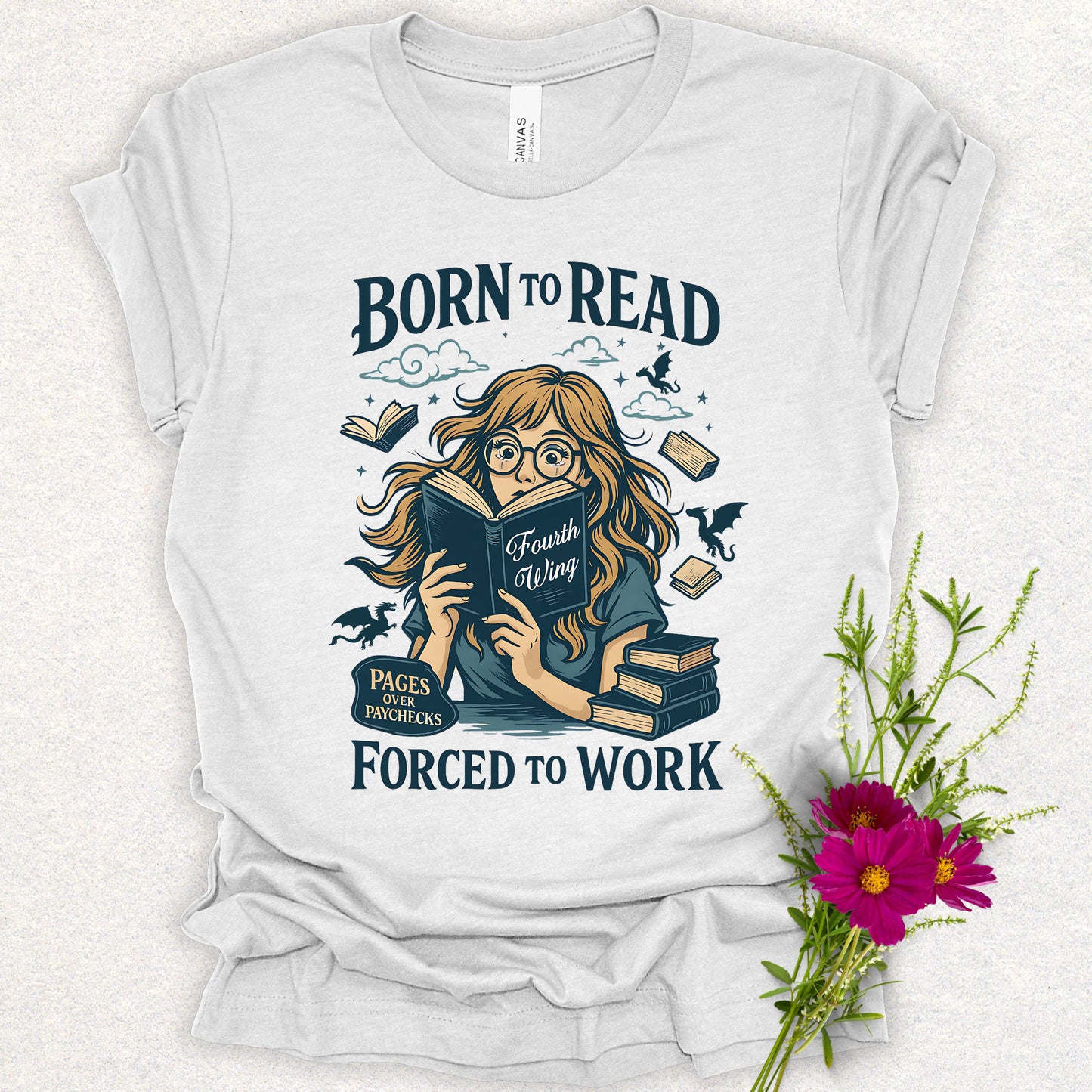Born to Read Fourth Wing Tee