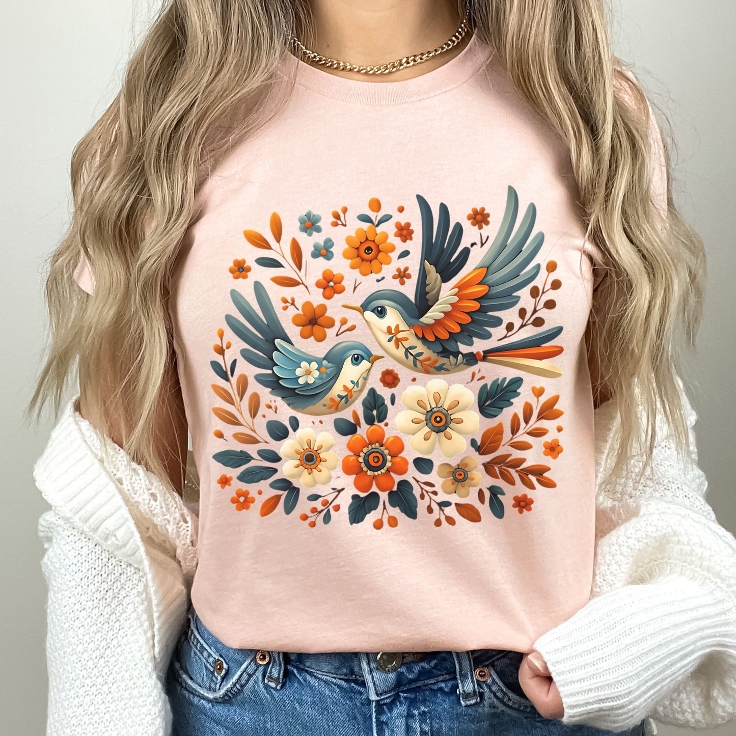 Songbirds in Bloom Cottagecore Tee