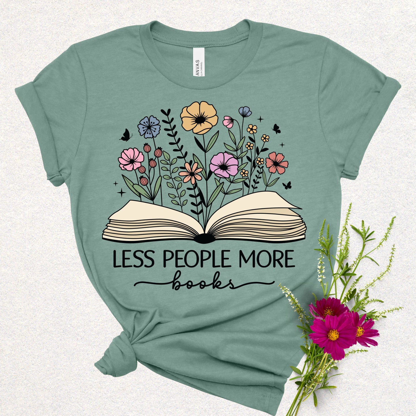 Less People More Books Tee