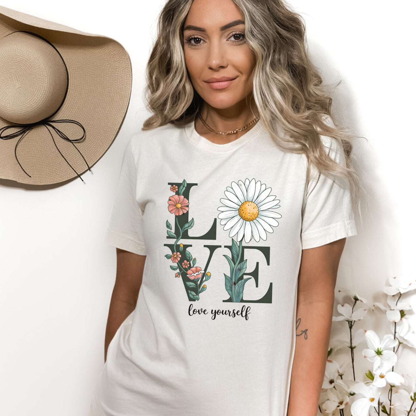 Love Yourself Floral Tee