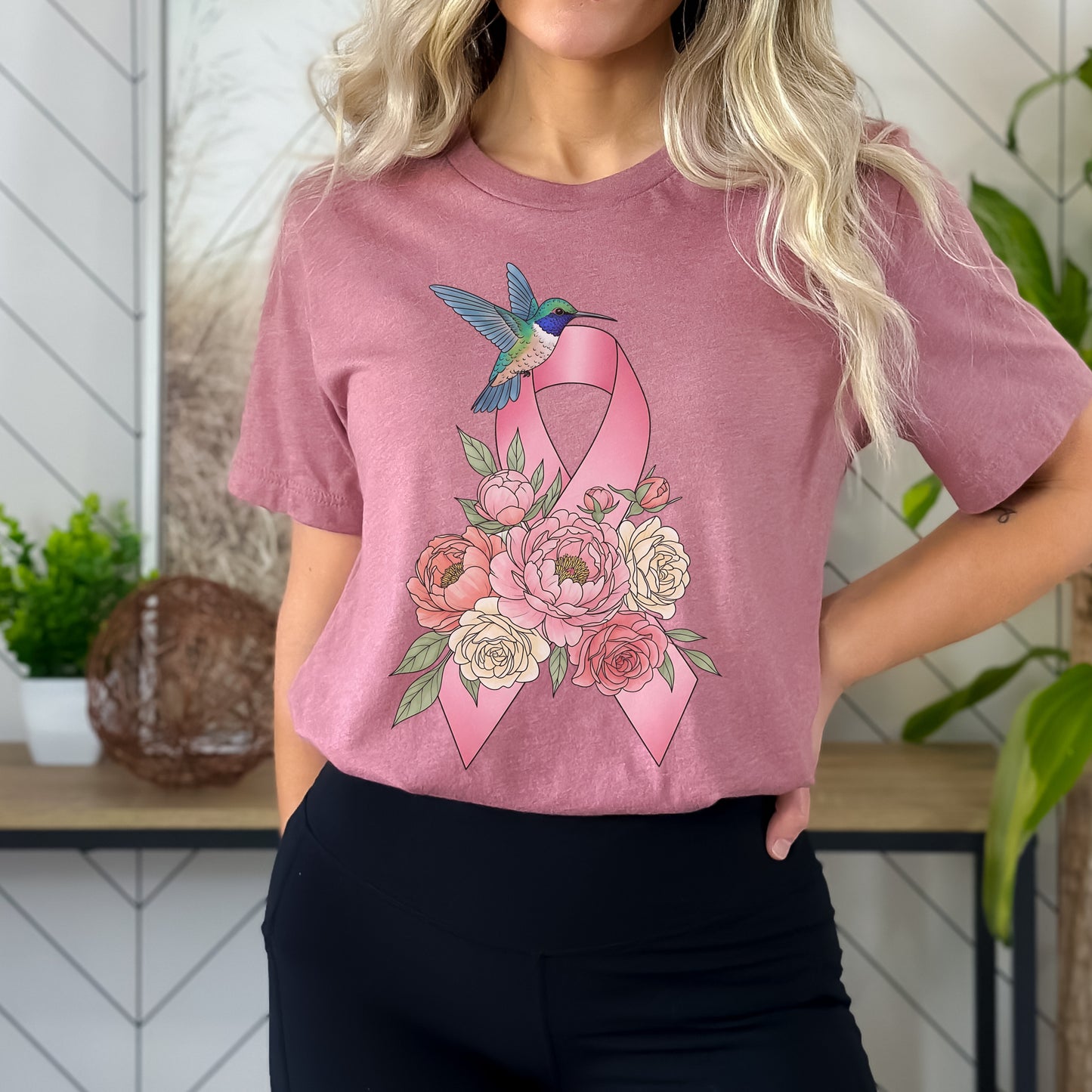 Hummingbird of Hope - Breast Cancer Awareness Tee