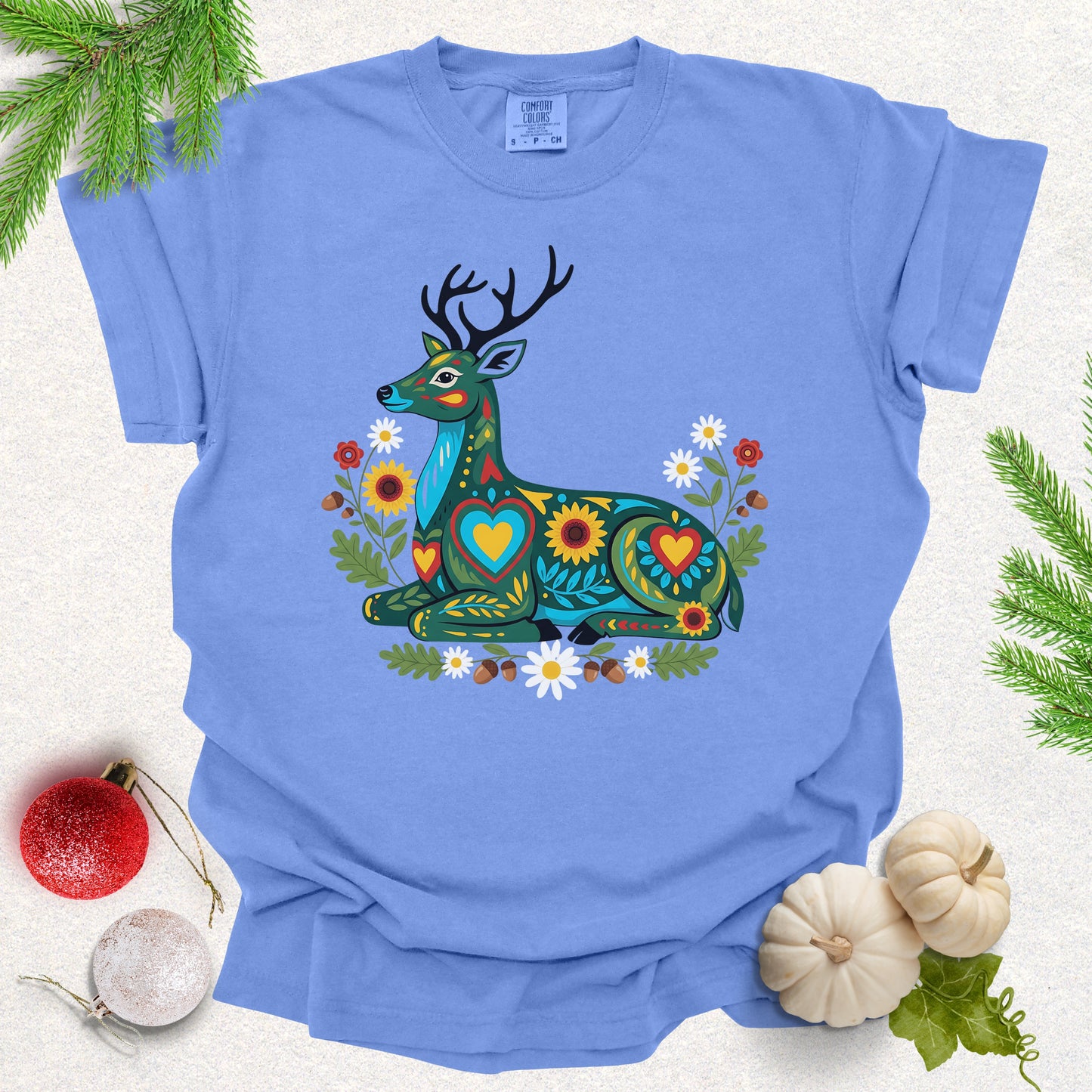 Folk Art Wild Meadow Stag Tee