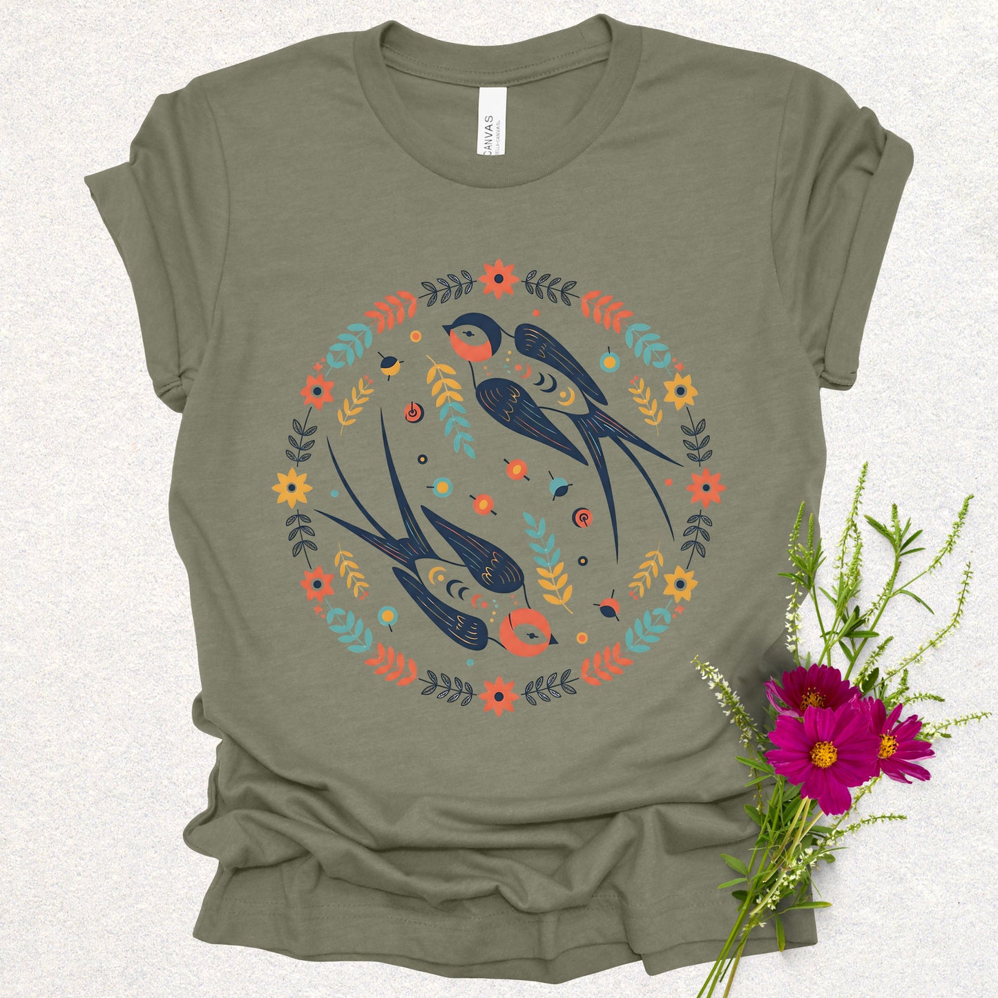Whimsical Bird Dance Tee