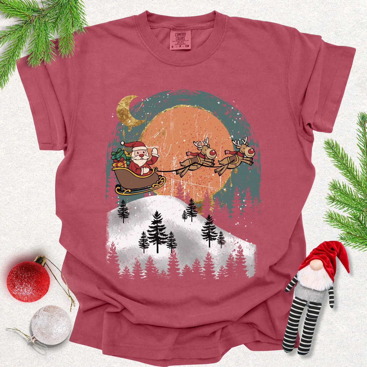 Festive Santa Sleigh Tee