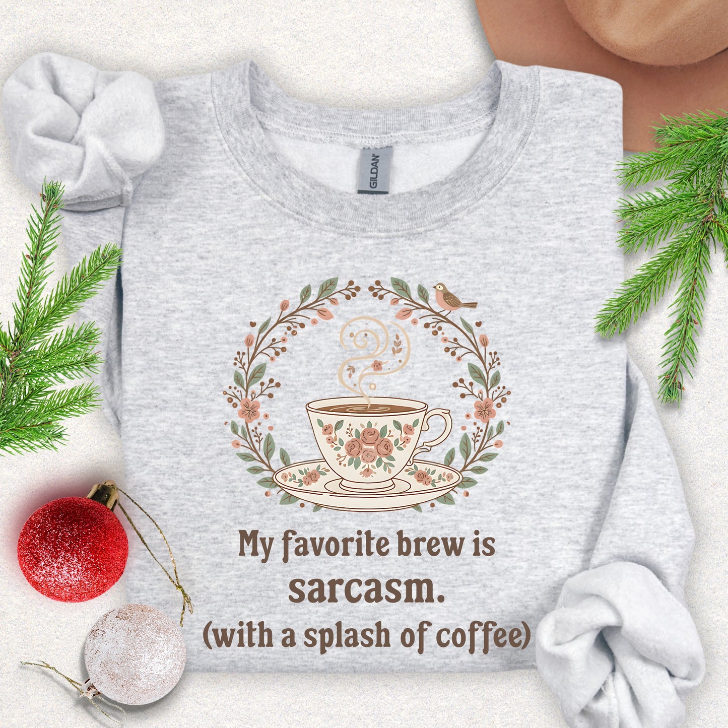 Sarcasm & Coffee Crewneck Sweatshirt
