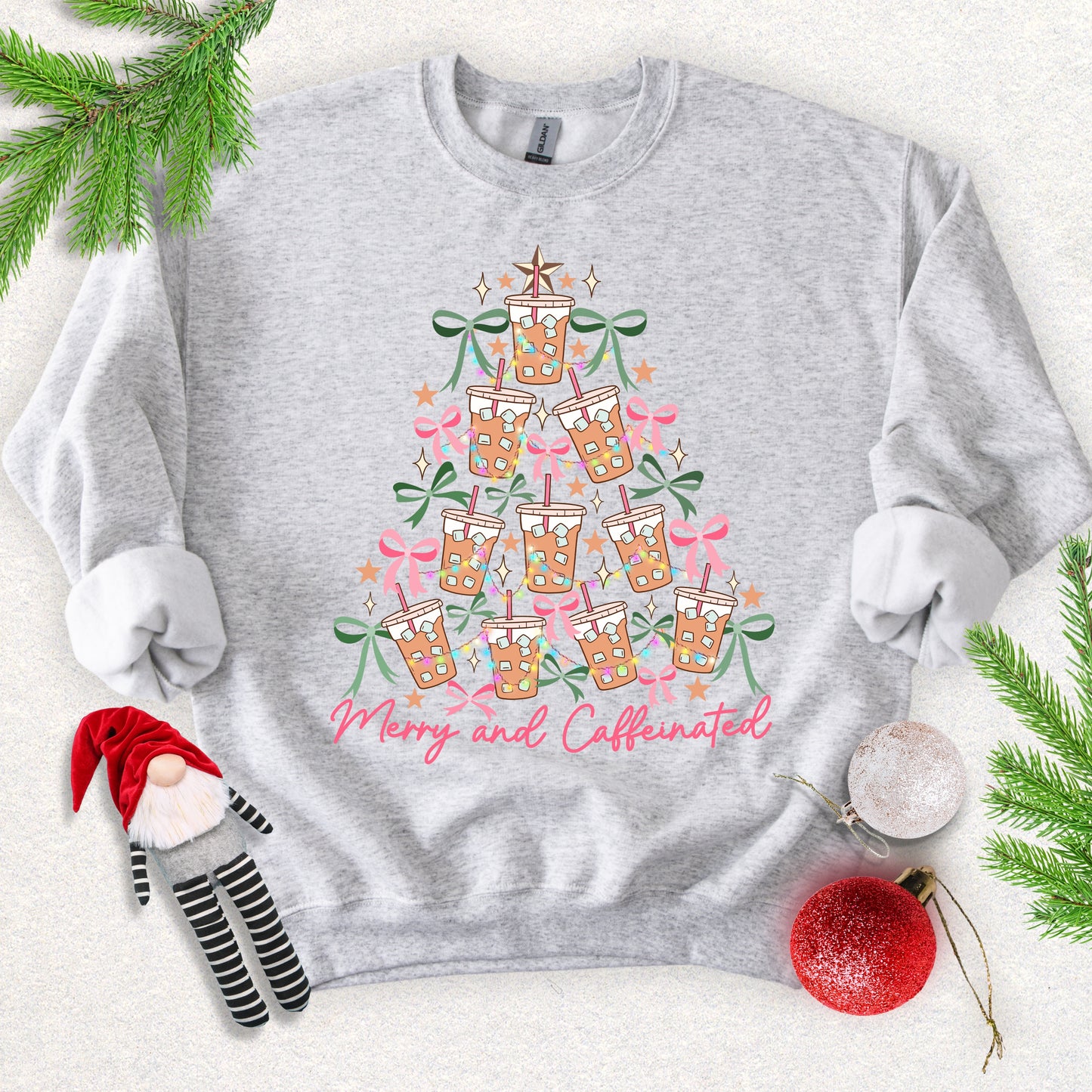Merry and Caffeinated Crewneck Sweatshirt