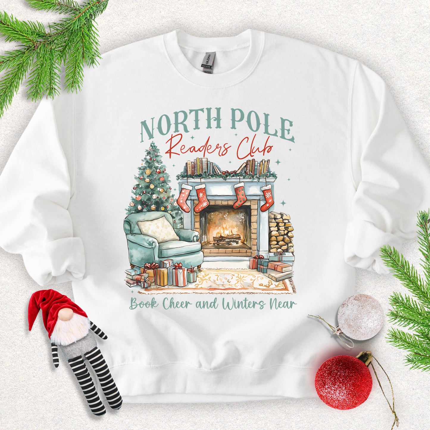 North Pole Readers Club Christmas Sweatshirt