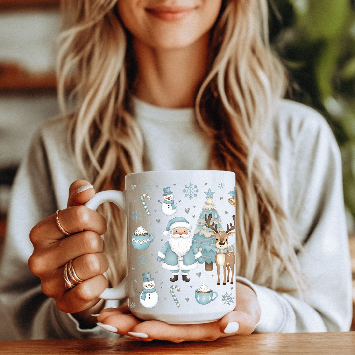 Blue Christmas 15oz Mug