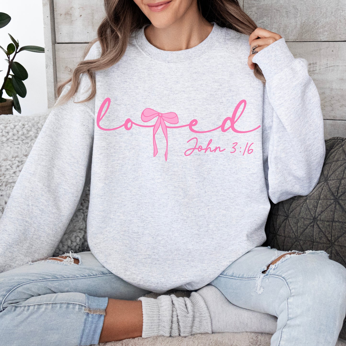 Loved John 3:16 Crewneck Sweatshirt