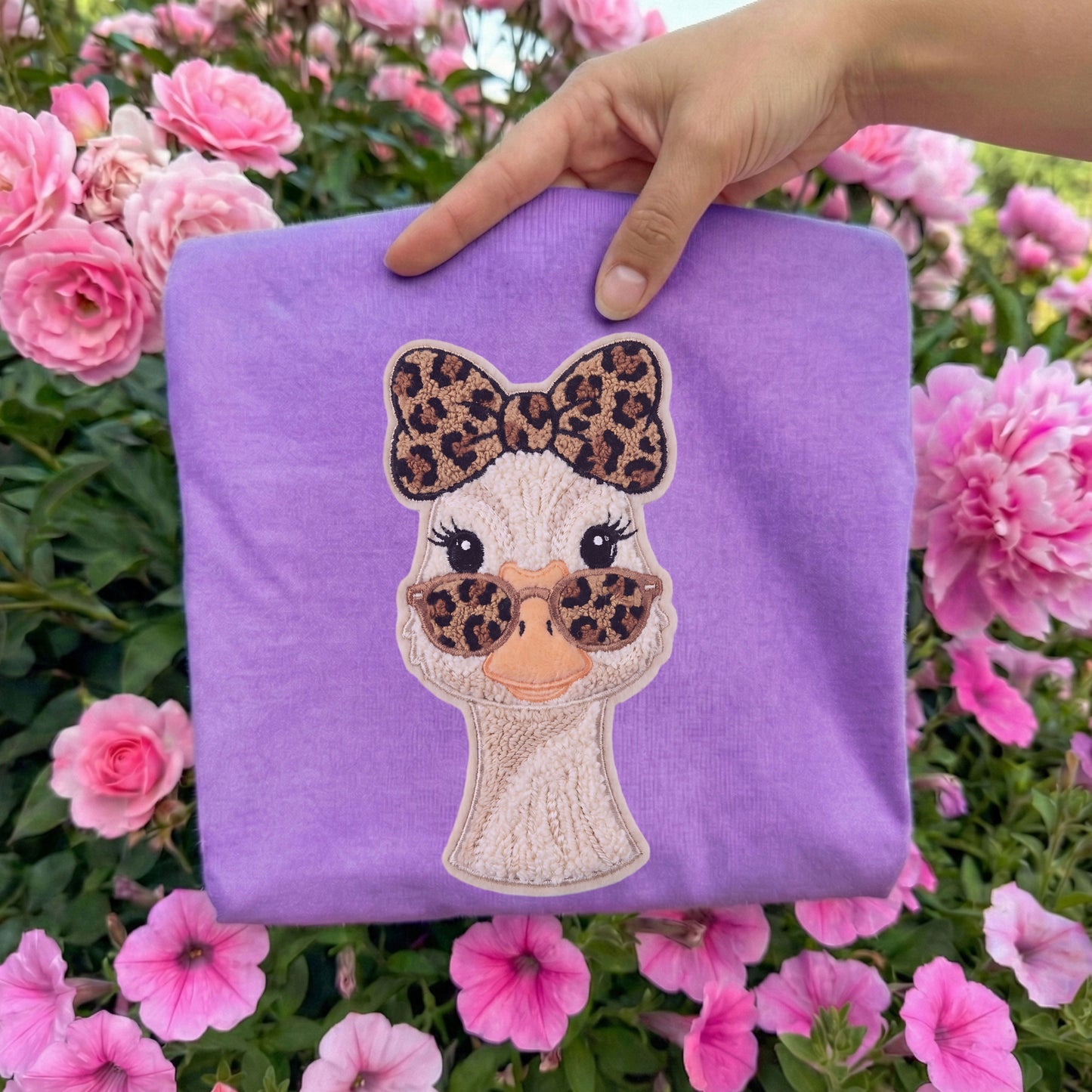 Leopard Bow Goose Tee