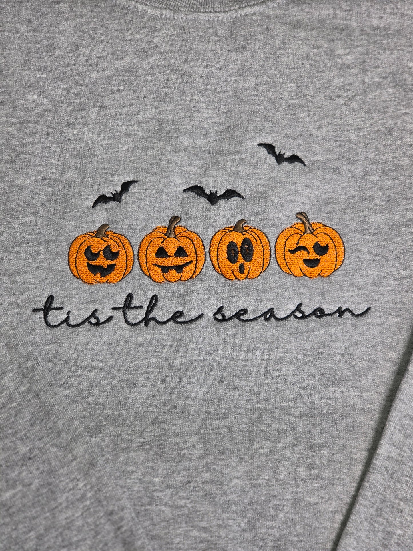 Embroidered Tis The Season Pumpkin Sweatshirt