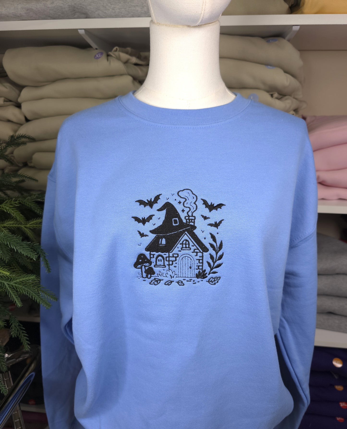 Embroidered Little Witches House Sweatshirt