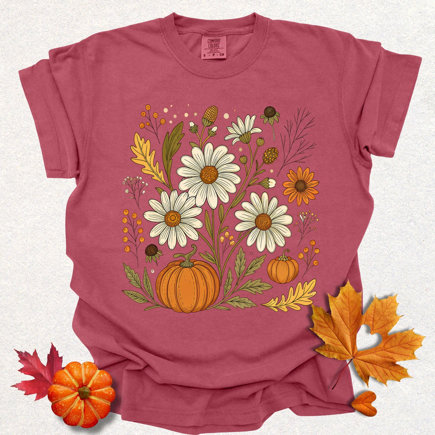 Autumn Floral Pumpkin Tee