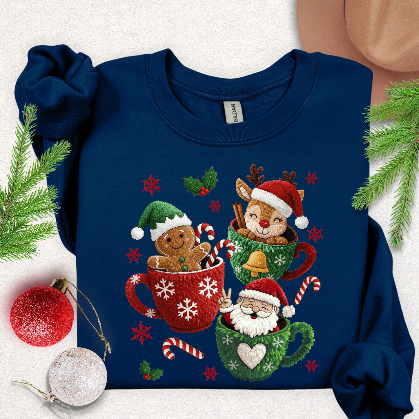 Faux Yarn Christmas Joy Sweatshirt