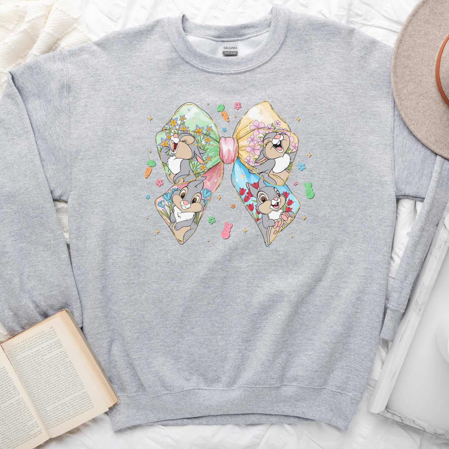 Easter Bunnies Bow Sweatshirt