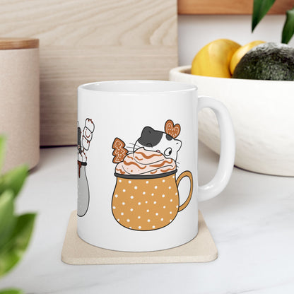 Cute Cat Hot Cocoa Mug (11oz & 15oz)