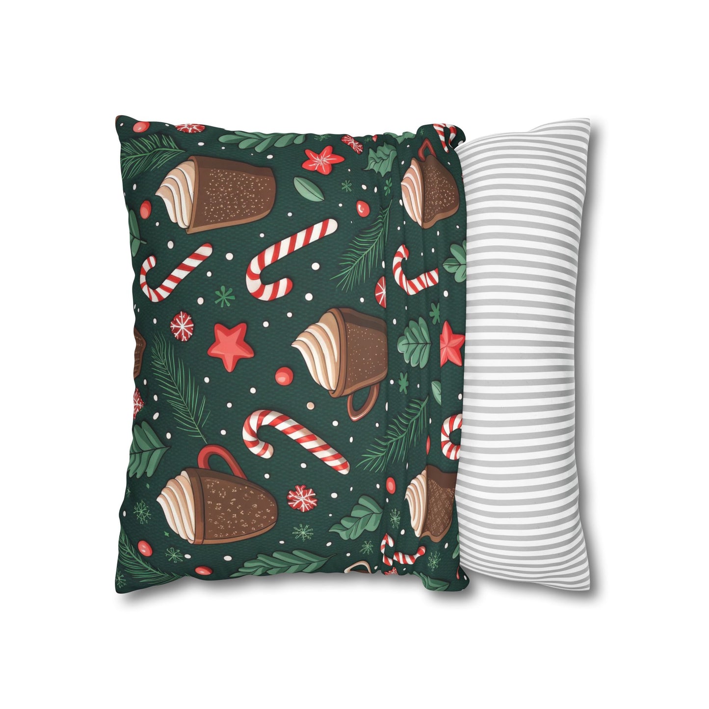 Holiday Hot Cocoa Faux Suede Pillowcase