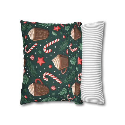 Holiday Hot Cocoa Faux Suede Pillowcase