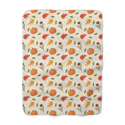 Cozy Autumn Vibes Luxurious Sherpa Fleece Blanket