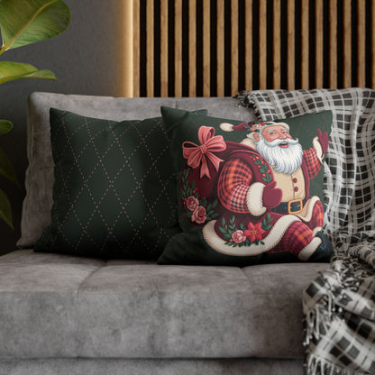 Festive Santa Faux Suede Pillowcase