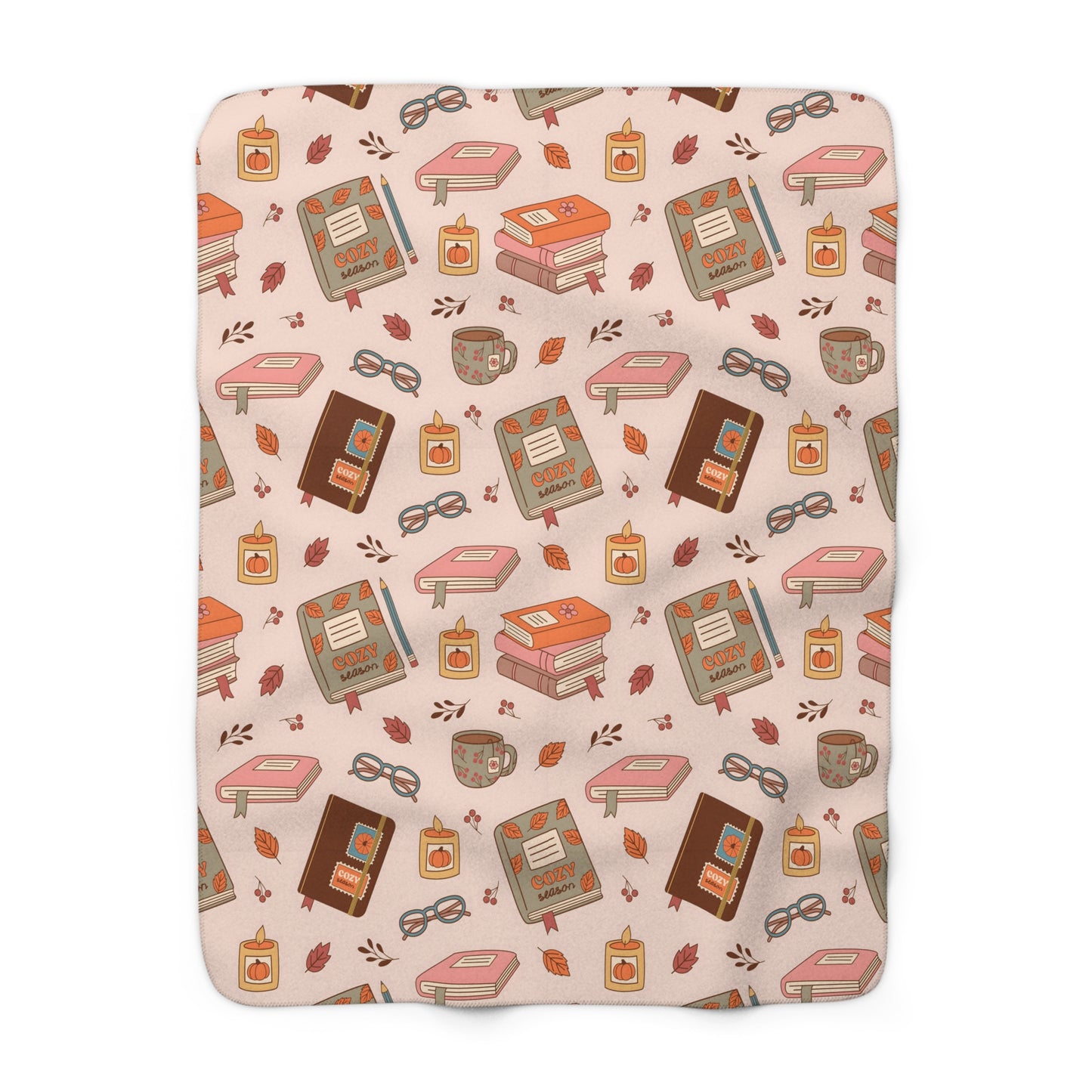 Cozy Book Time Sherpa Fleece Blanket