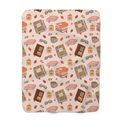 Cozy Book Time Sherpa Fleece Blanket