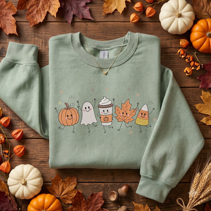 Embroidered Fall Friends Parade Sweatshirt