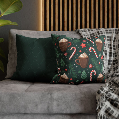 Holiday Hot Cocoa Faux Suede Pillowcase