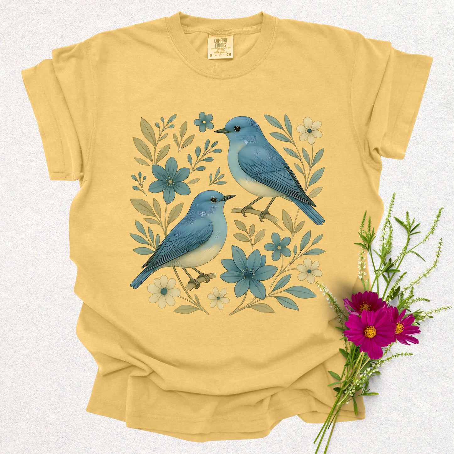 Floral Mountain Bluebird Tee