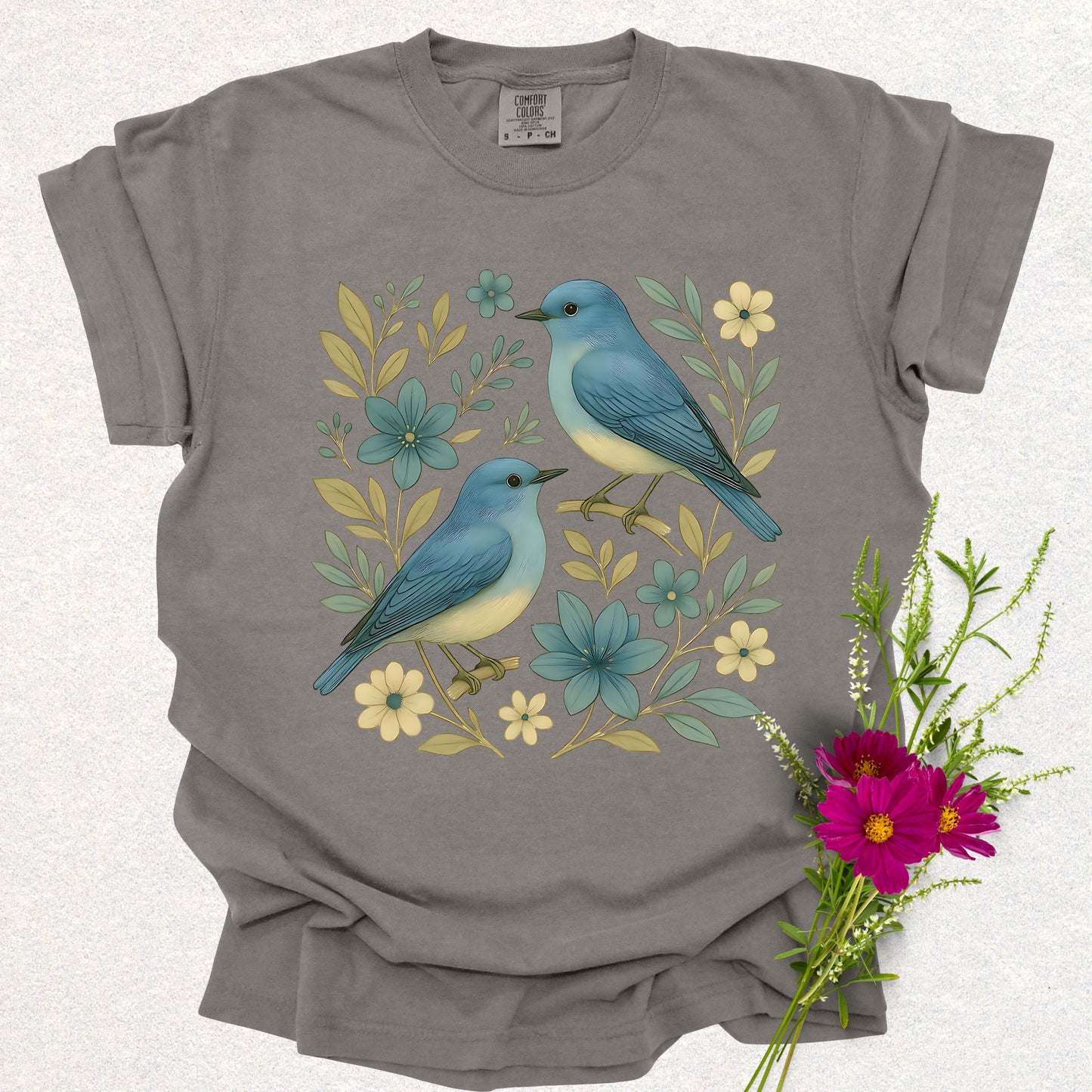 Floral Mountain Bluebird Tee