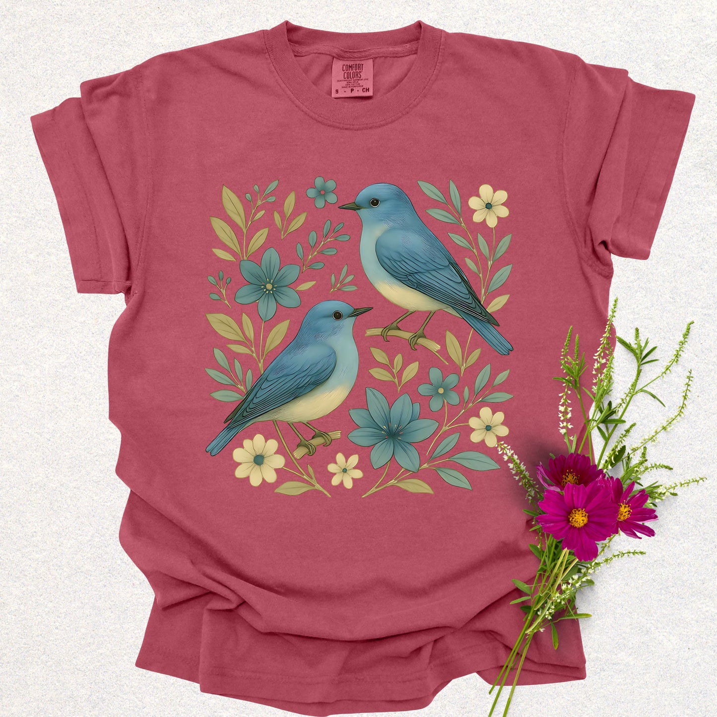 Floral Mountain Bluebird Tee