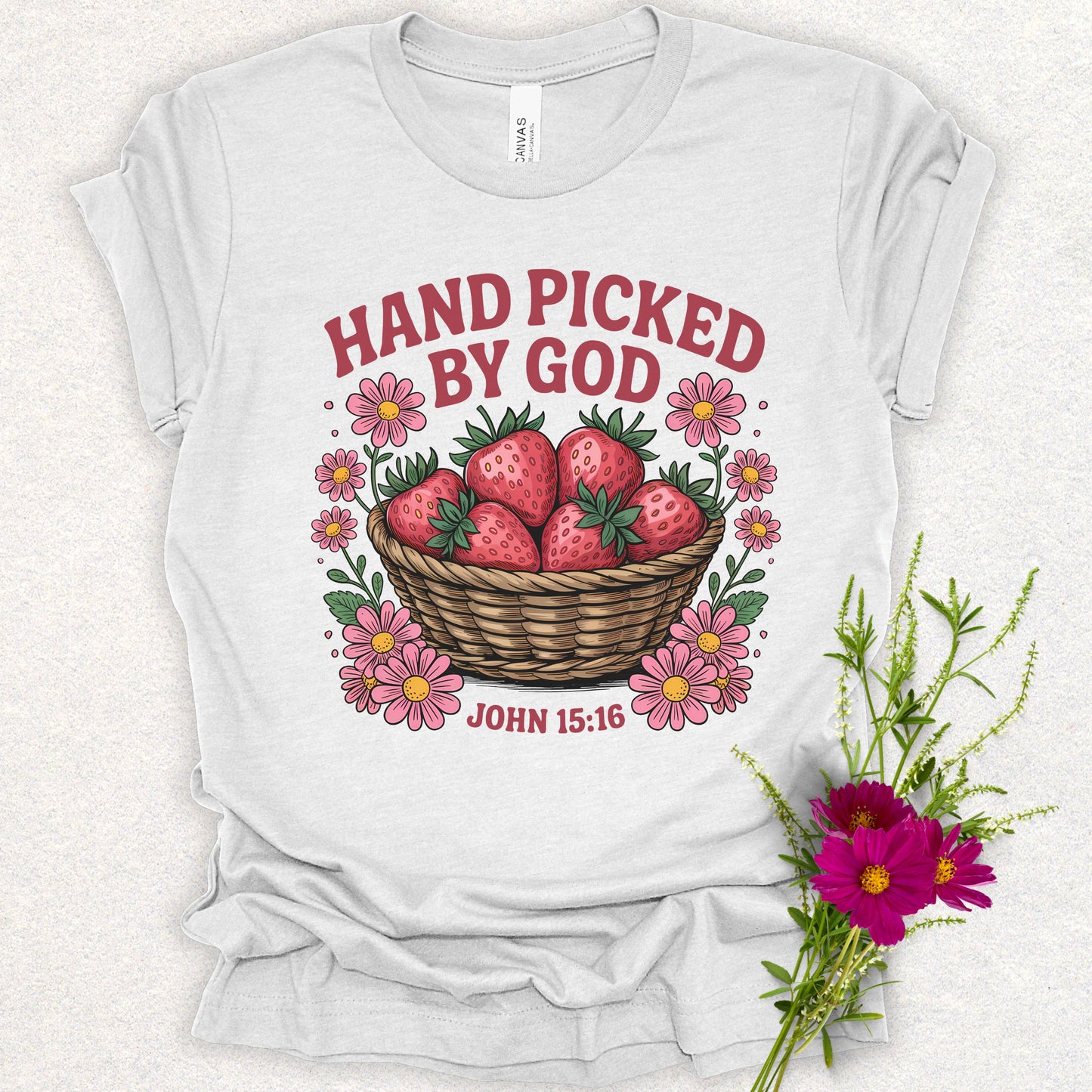 Hand Picked by God Strawberry Tee