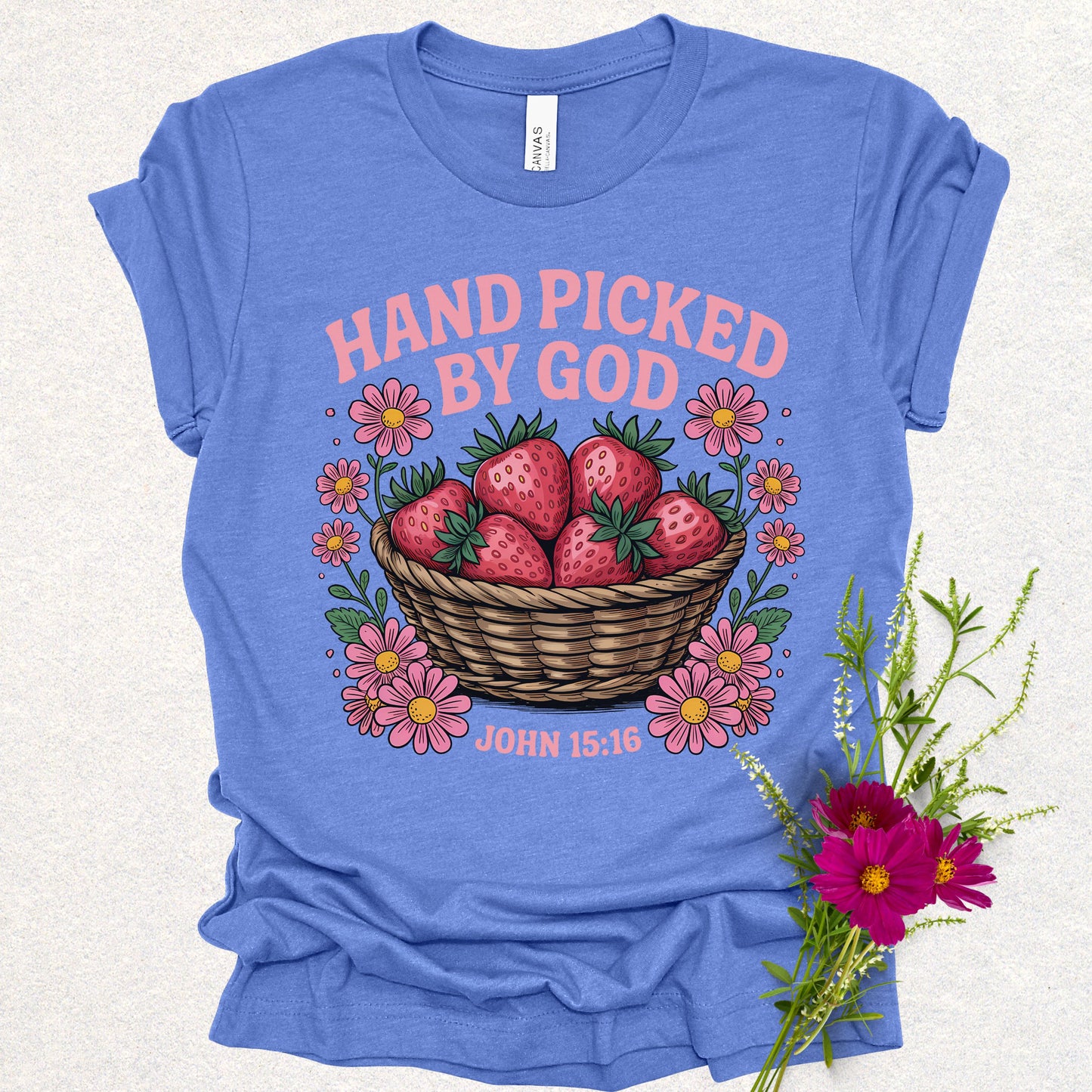 Hand Picked by God Strawberry Tee