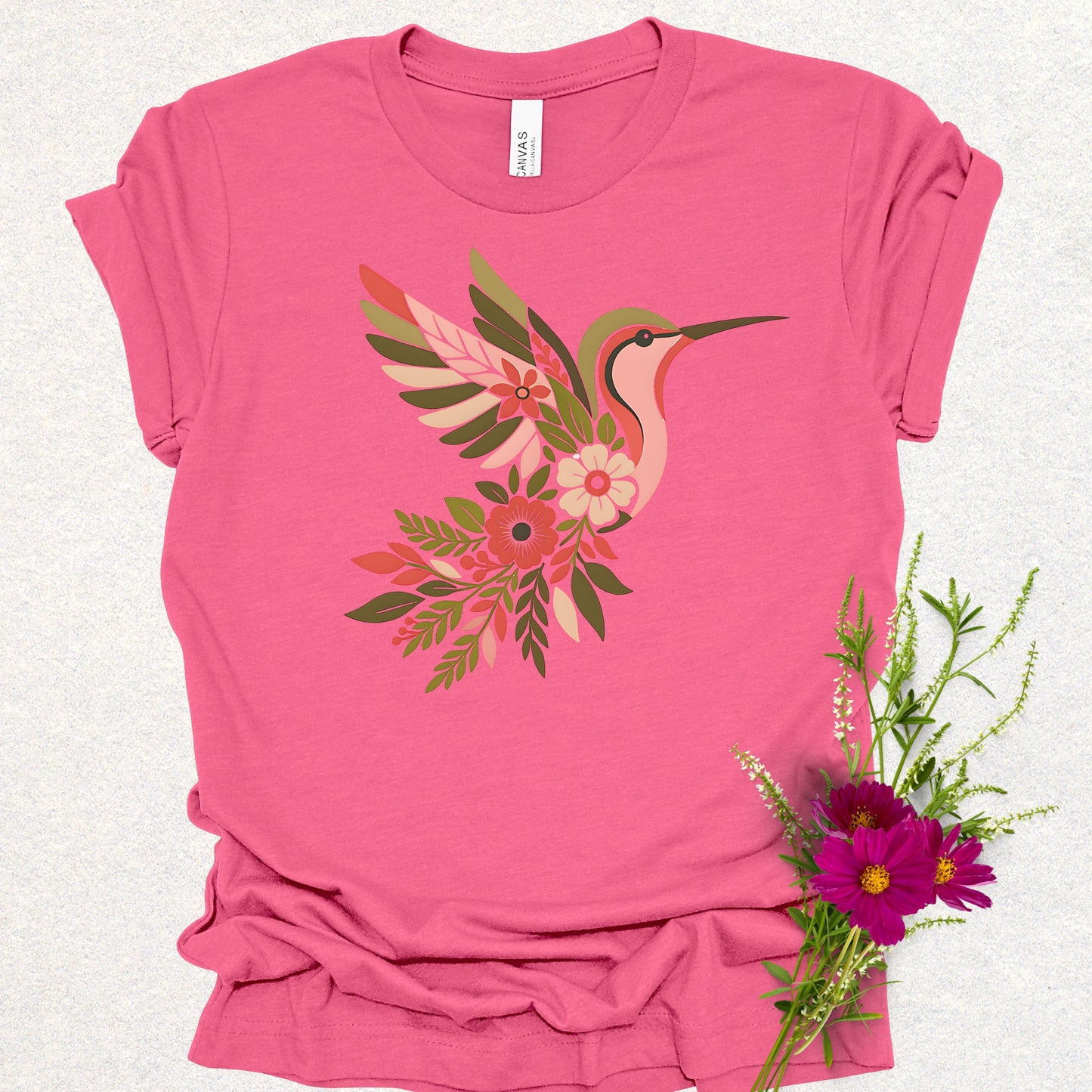 Floral Hummingbird Tee