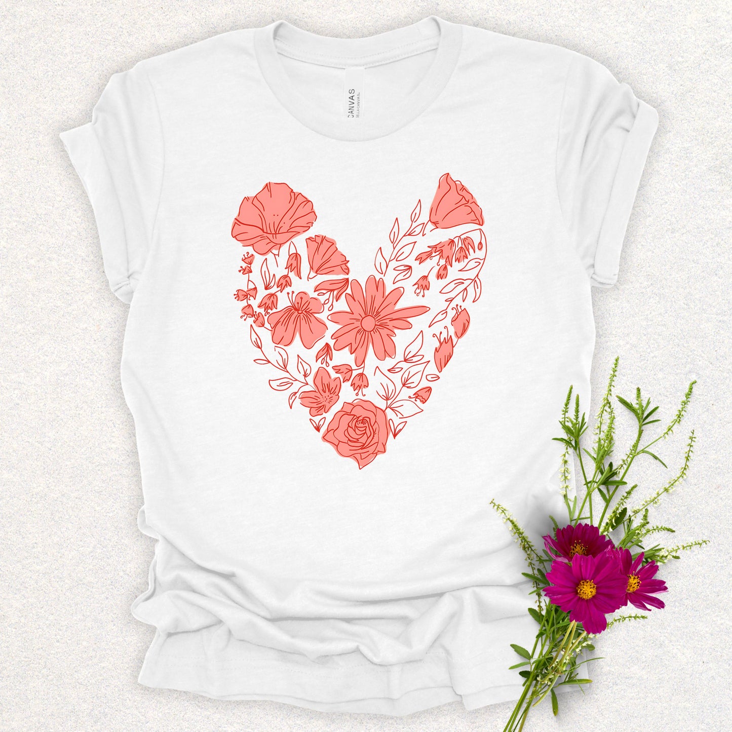 Floral Heart Tee