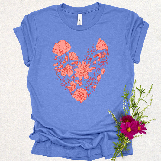 Floral Heart Tee