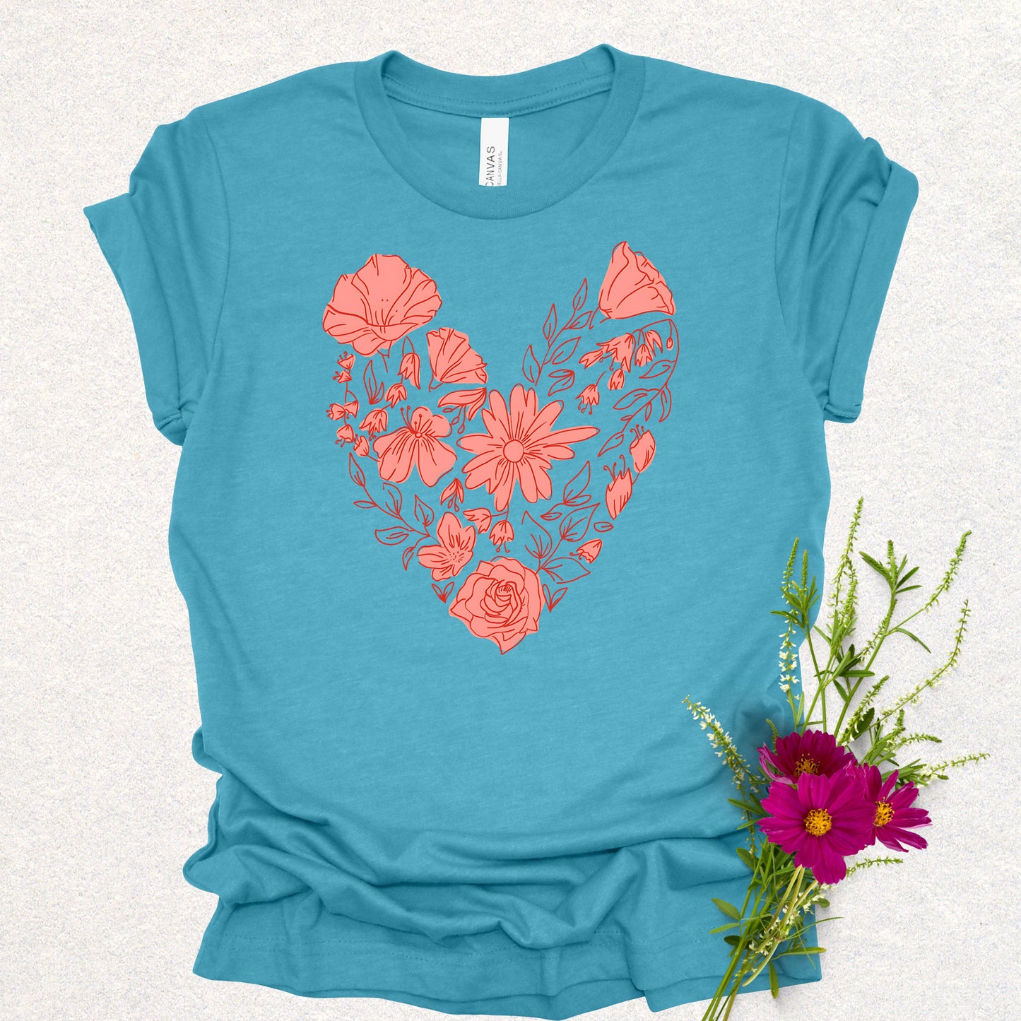 Floral Heart Tee