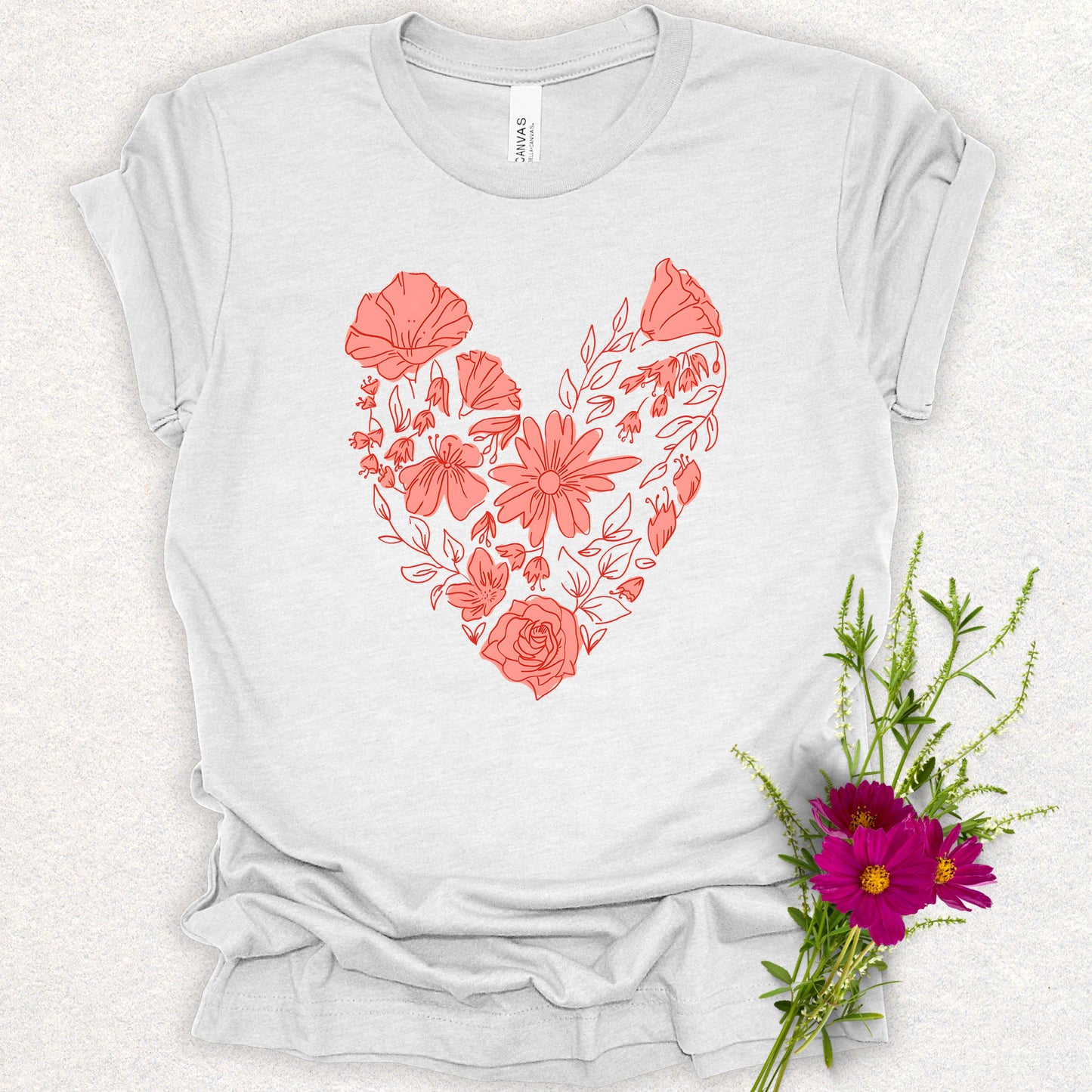 Floral Heart Tee