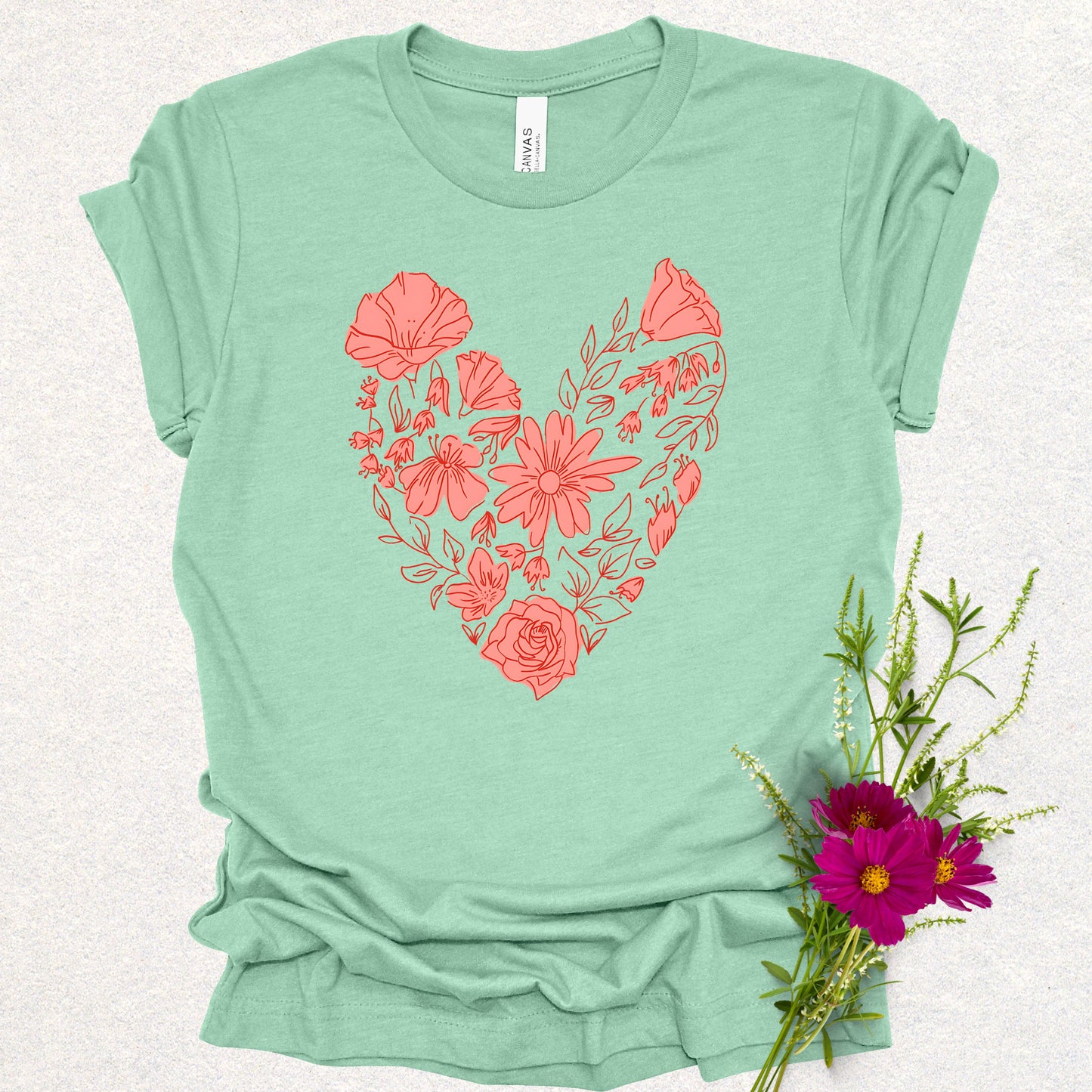 Floral Heart Tee