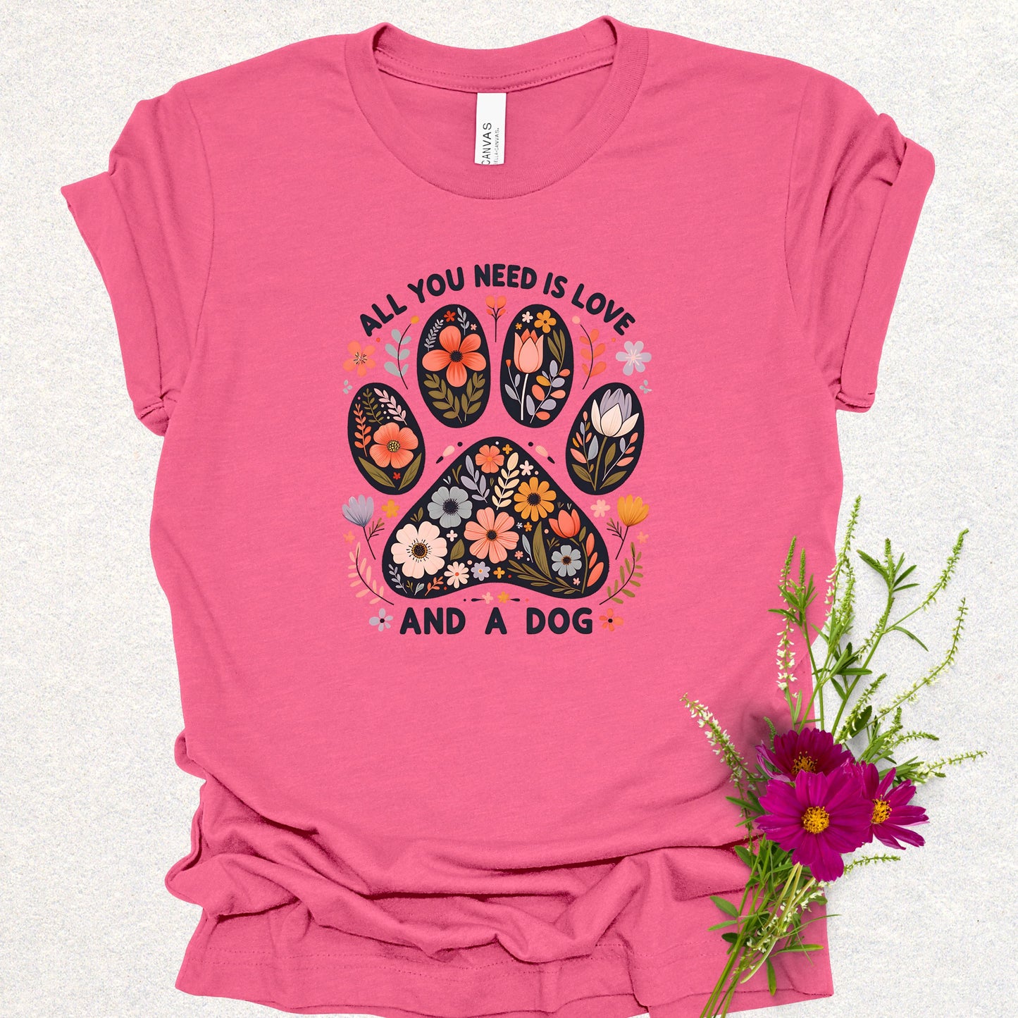 Floral Dog Lover Tee