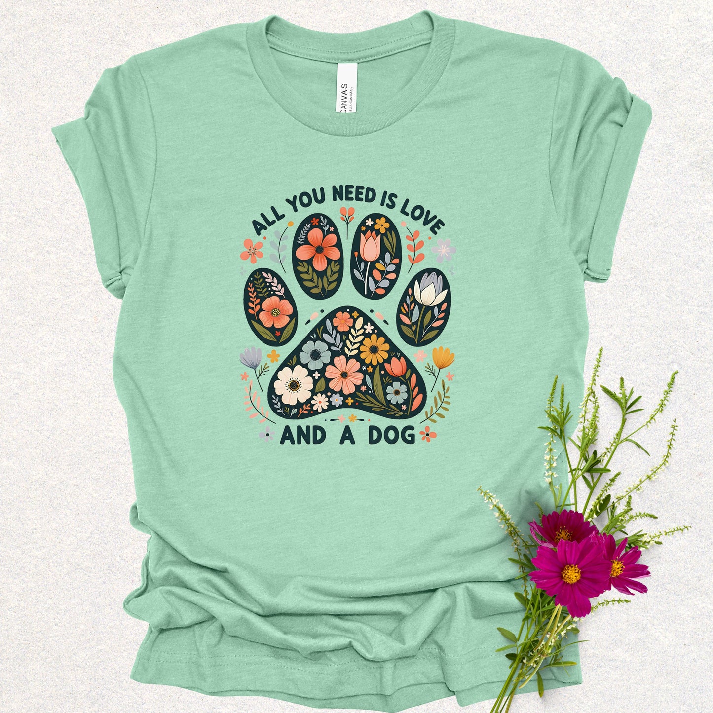 Floral Dog Lover Tee