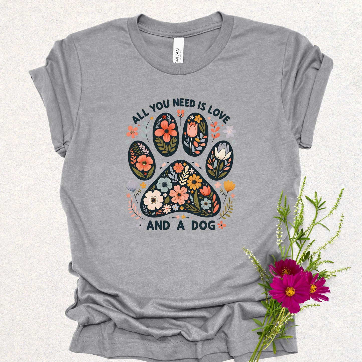 Floral Dog Lover Tee