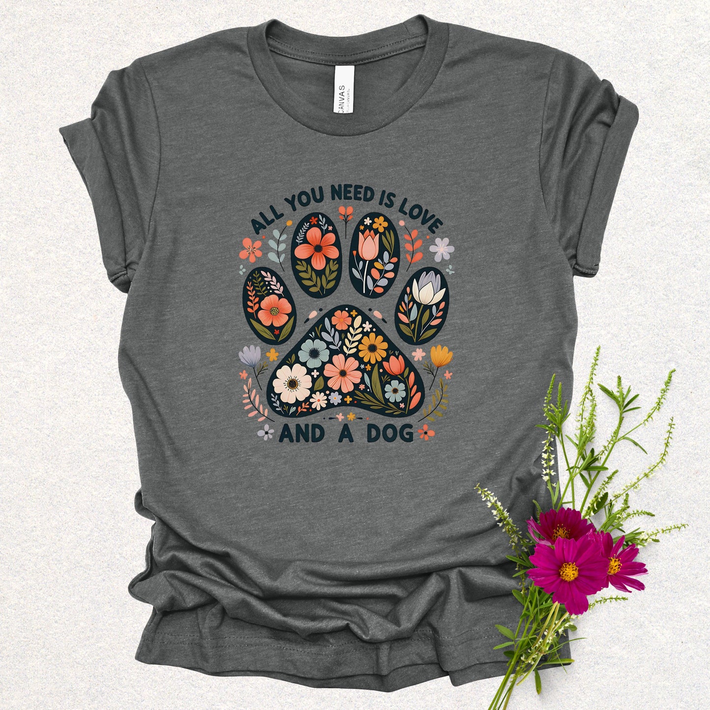 Floral Dog Lover Tee