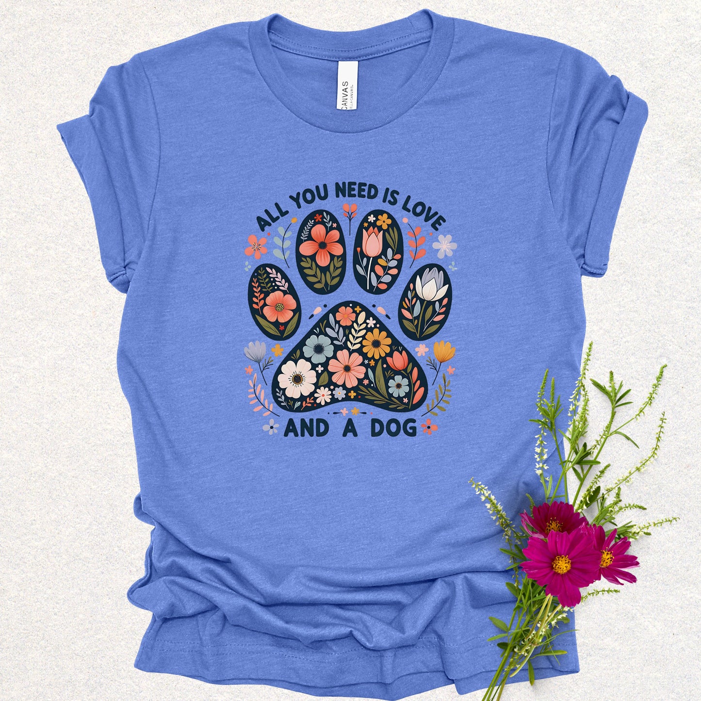 Floral Dog Lover Tee