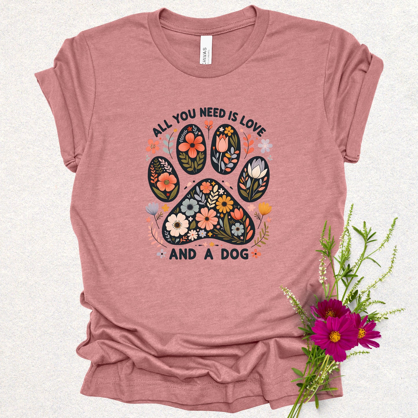 Floral Dog Lover Tee