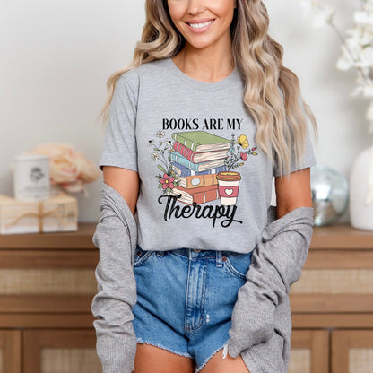 Book Lover's Therapy Tee